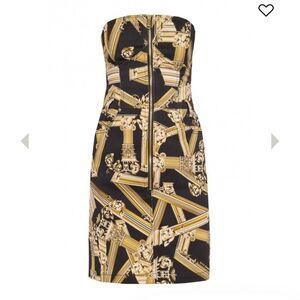 Versace Jeans zip up dress size US 6 Baroque-Printed Denim